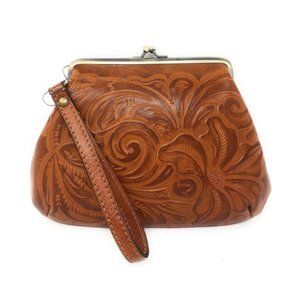 Patricia Nash Savena Burnished Tool Leather Clutch